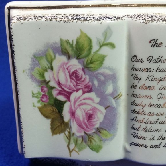 Vintage Ruben's Original The Lord's Prayer Indoor Planter Pre-Owned No Box - Picture 3 of 10